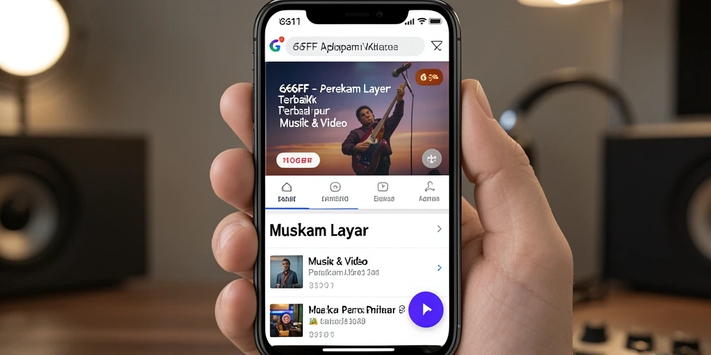 Antarmuka aplikasi 666FF yang simpel dan fungsional untuk Perekam Layar.
