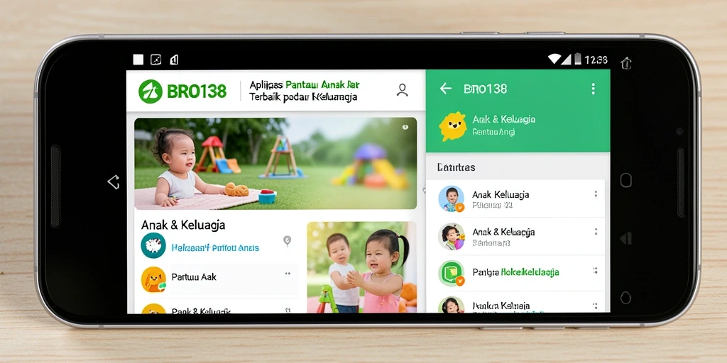 Tampilan antarmuka aplikasi BRO138 yang ramah anak.