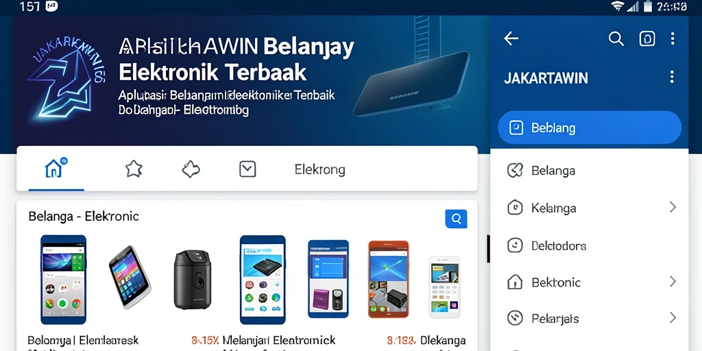 Tampilan antarmuka aplikasi JAKARTAWIN yang user-friendly.