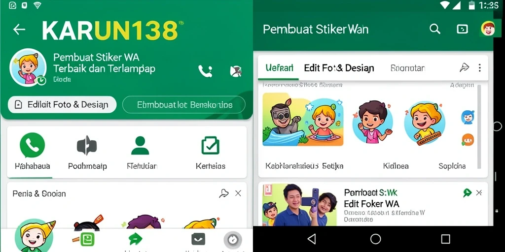 Tampilan antarmuka user-friendly dari aplikasi Pembuat Stiker WA.