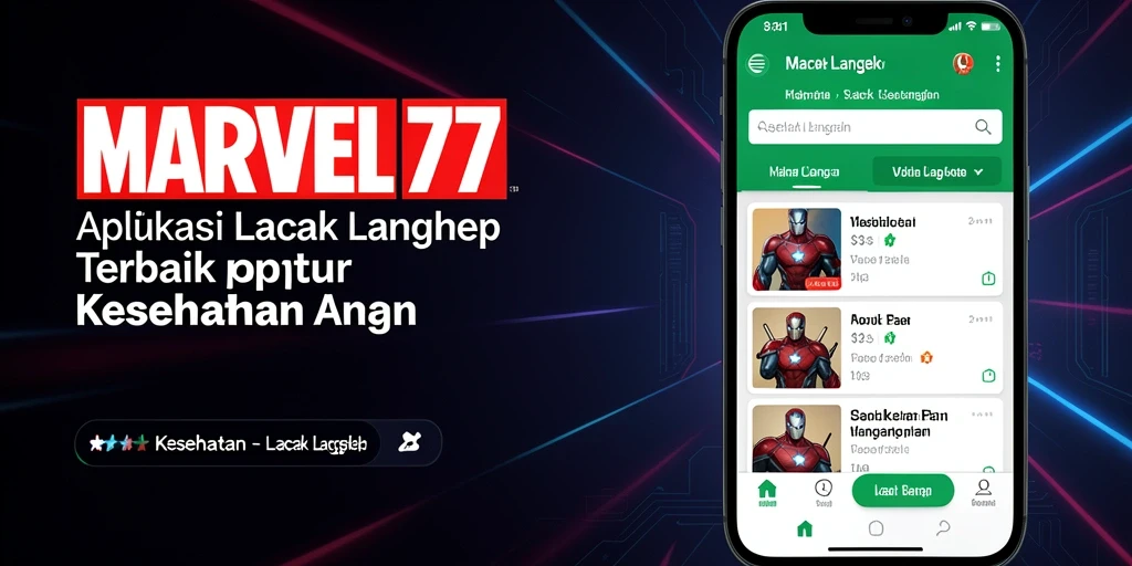 Tampilan antarmuka aplikasi MARVEL77 dengan fitur Lacak Langkah yang intuitif.