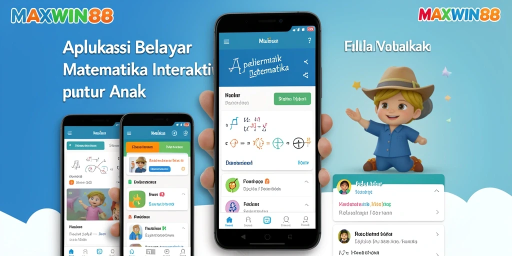 Antarmuka aplikasi MAXWIN88 yang menarik untuk belajar matematika.