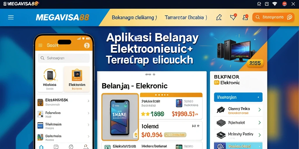 Antarmuka MEGAVISA88 menampilkan produk elektronik dengan jelas dan menarik.