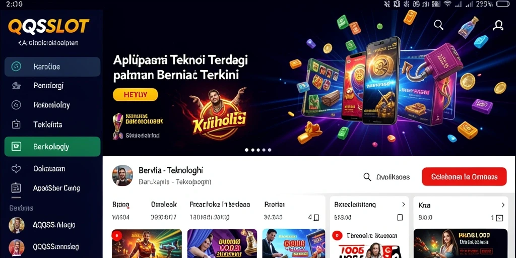 Antarmuka aplikasi QQSLOT yang modern dan informatif.
