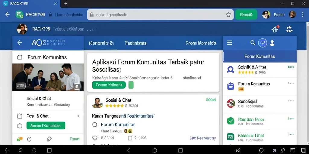 Tampilan antarmuka <strong>RACIK198</strong> yang menarik dan fungsional untuk komunitas sosial.