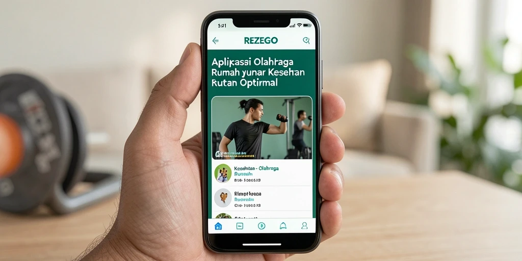 Tampilan antarmuka aplikasi Olahraga Rumah yang modern dan user-friendly.